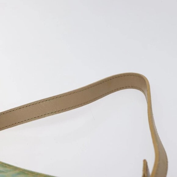 FENDI Zucchino Canvas Hand Bag Peppermint Silver Auth bs24337 - Picture 9 of 16